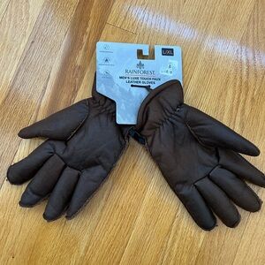 RAINFOREST Dark Brown Men's Leather Gloves